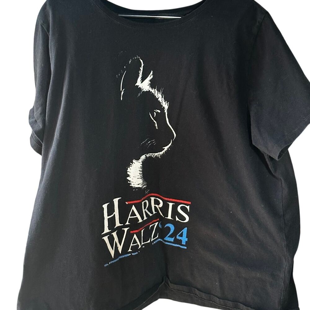 Harris Walz 2024 Cat T Shirt 3XL Kamala Walz Campaign Tee